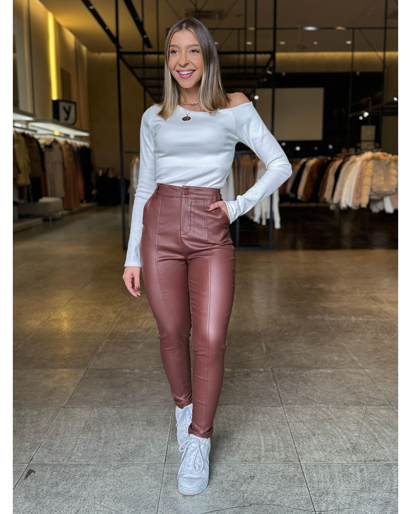 Calça Skinny Resinada Renata - LANÇAMENTO