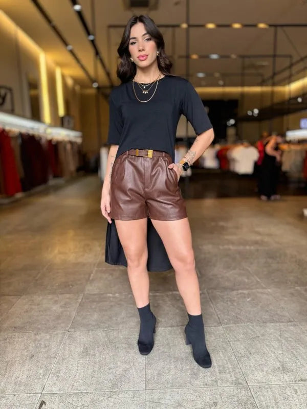 Short Couro Eco Duda - LANÇAMENTO