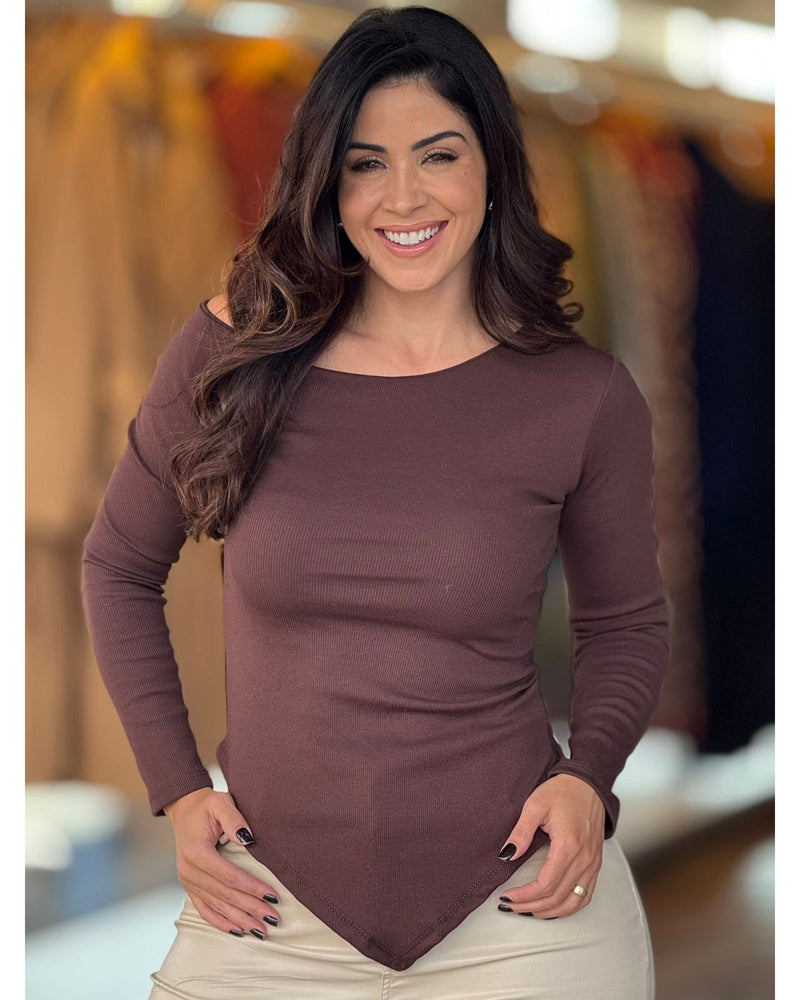 Blusa Canelada Bico - LANÇAMENTO
