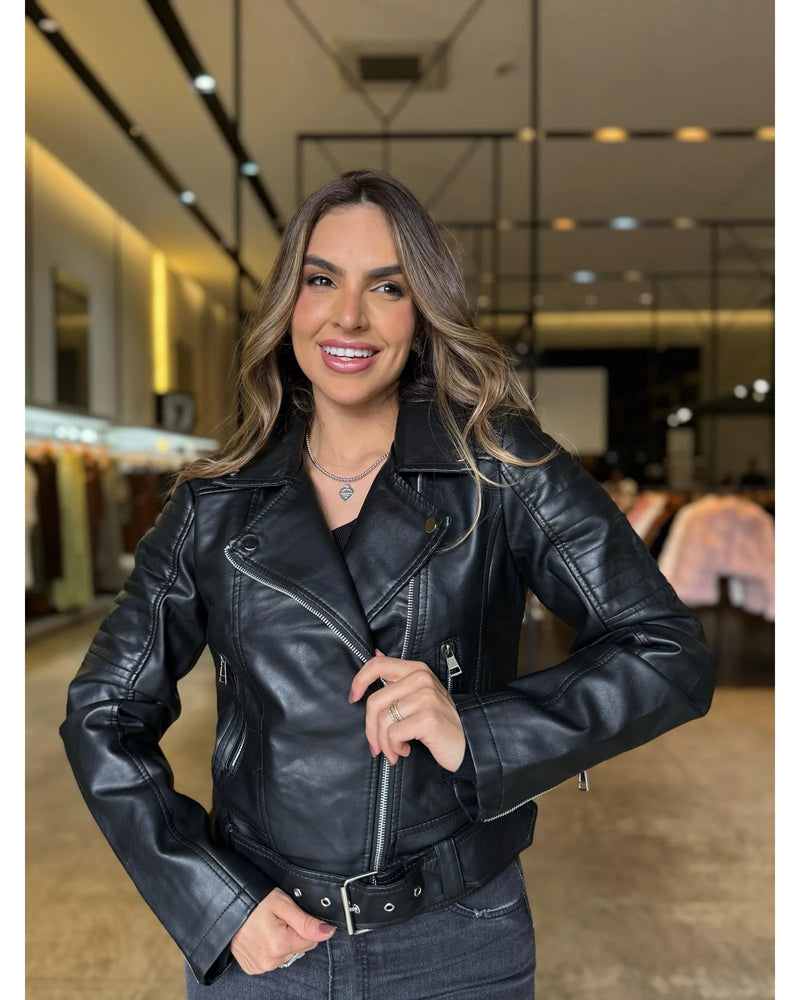 Jaqueta Couro Zíper - LANÇAMENTO