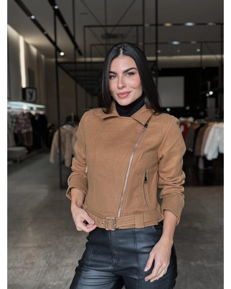 Jaqueta Fashion Lã Batida - LANÇAMENTO
