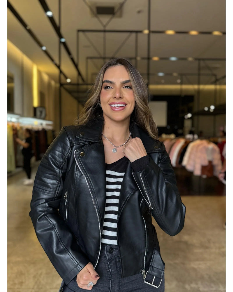 Jaqueta Couro Zíper - LANÇAMENTO