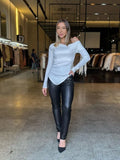 Calça Skinny Resinada Renata - LANÇAMENTO