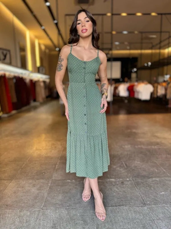 Vestido Fashion Botões - LANÇAMENTO