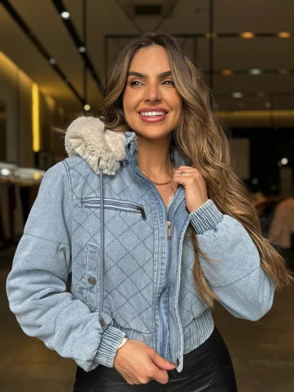 Jaqueta Puffer Jeans - LANÇAMENTO