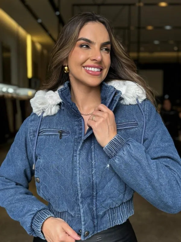 Jaqueta Puffer Jeans - LANÇAMENTO